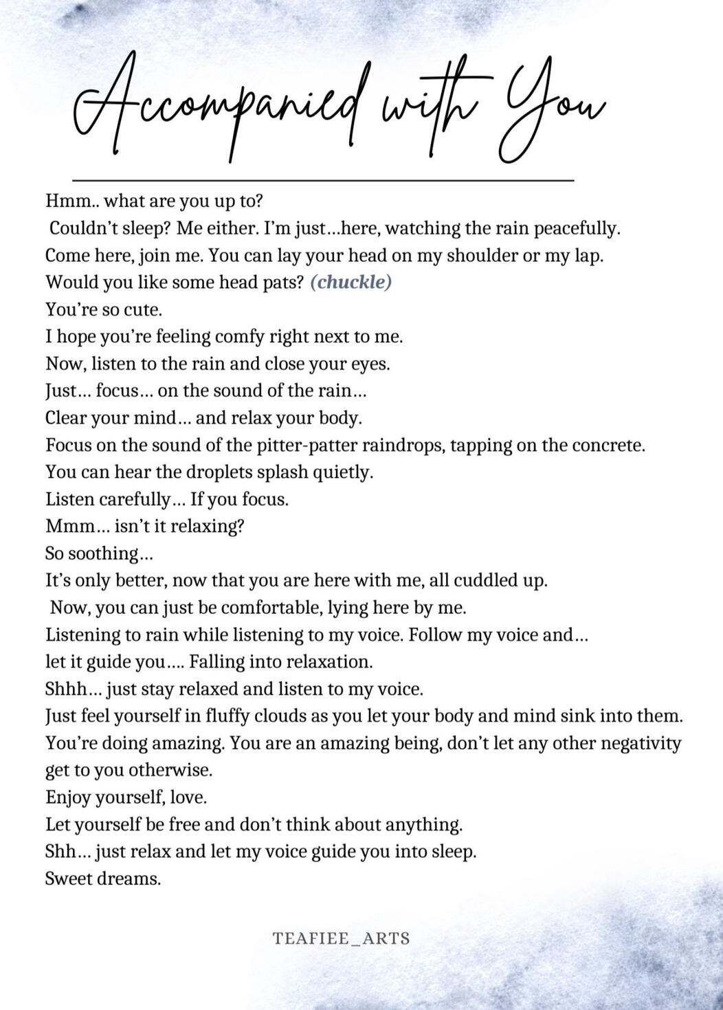 Accompanied with you